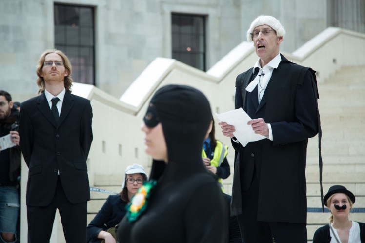 UK - London - an anti oil performance at the British Museum by BP-or-not-BP
