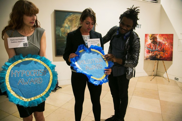 BP and the National Portrait Gallery receive their spoof awards. Photo by Kristian Buus