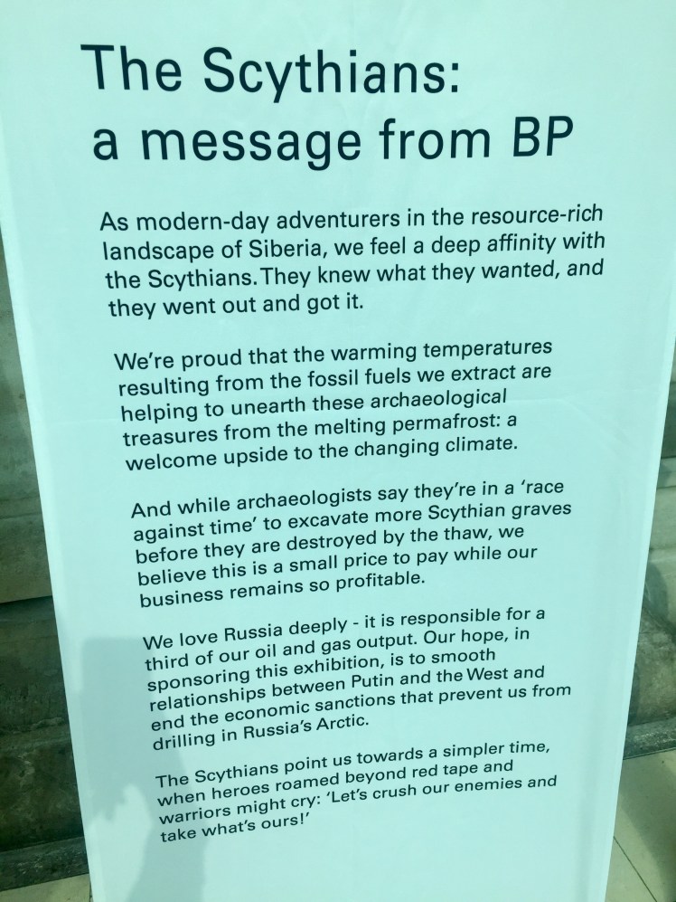 Close up of banner text. Photo by BP or not BP